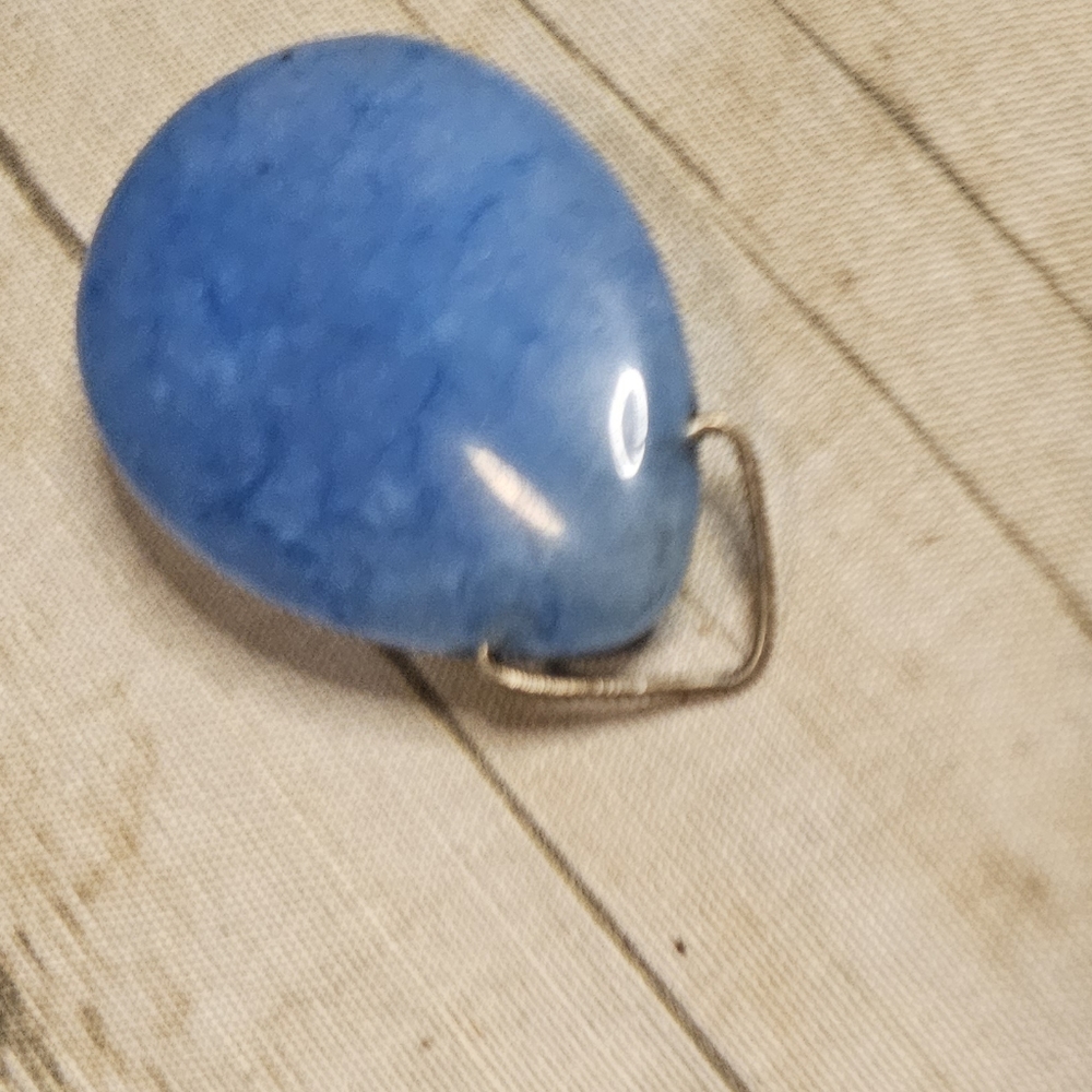 [Pendant Only] Smooth Blue Gemstone Necklace Pendant - Picture 2 of 4